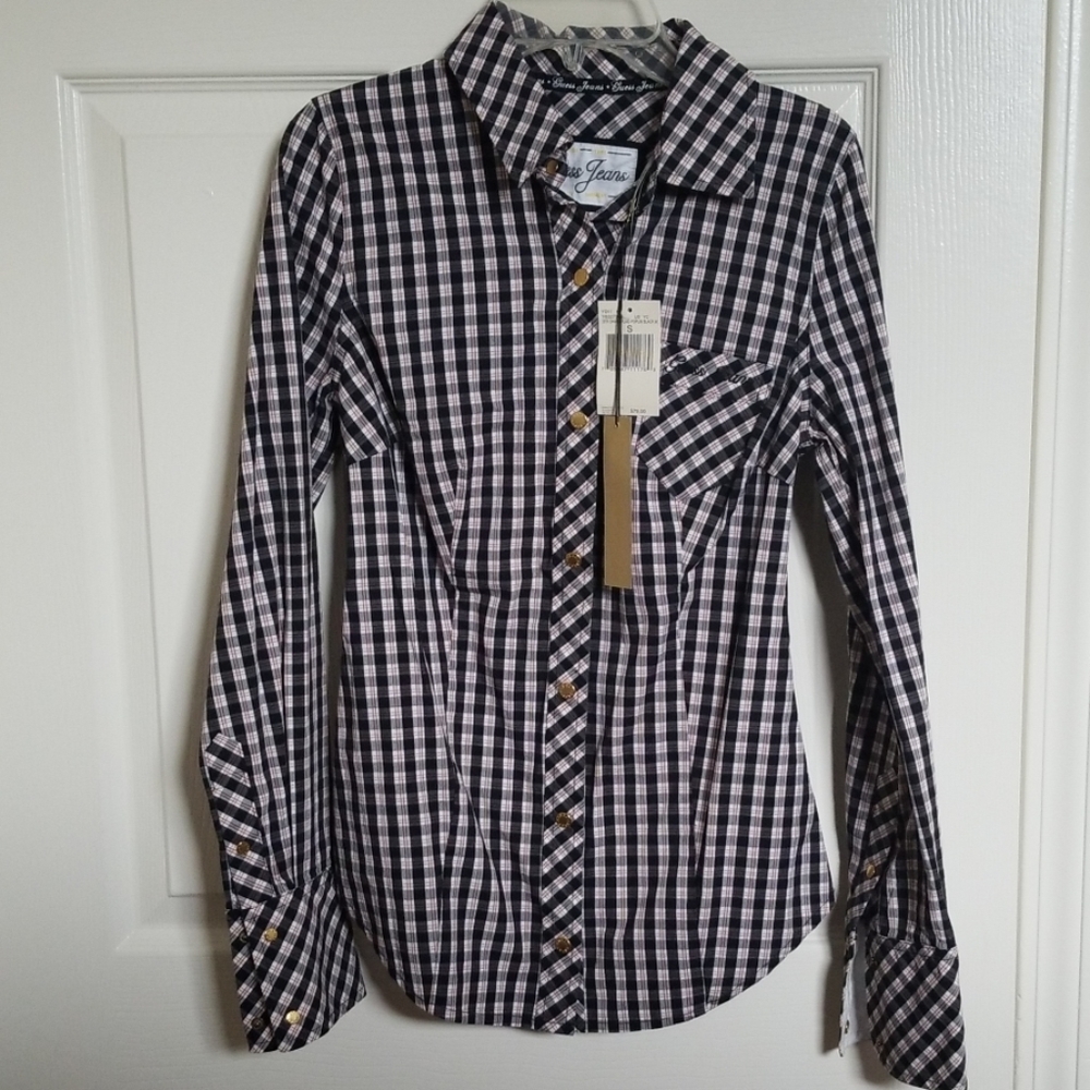 Guess long sleeve button down shirt